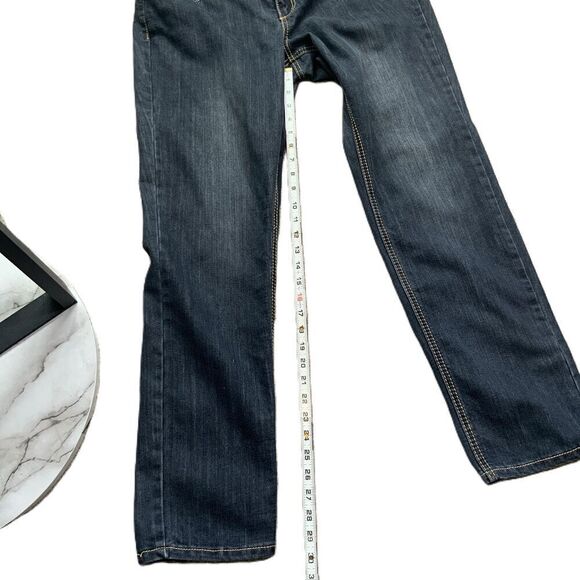 Dereon Dark Wash Contrast Stitching Decorative Pockets Relaxed Fit Jeans 13/14 - Picture 8 of 15